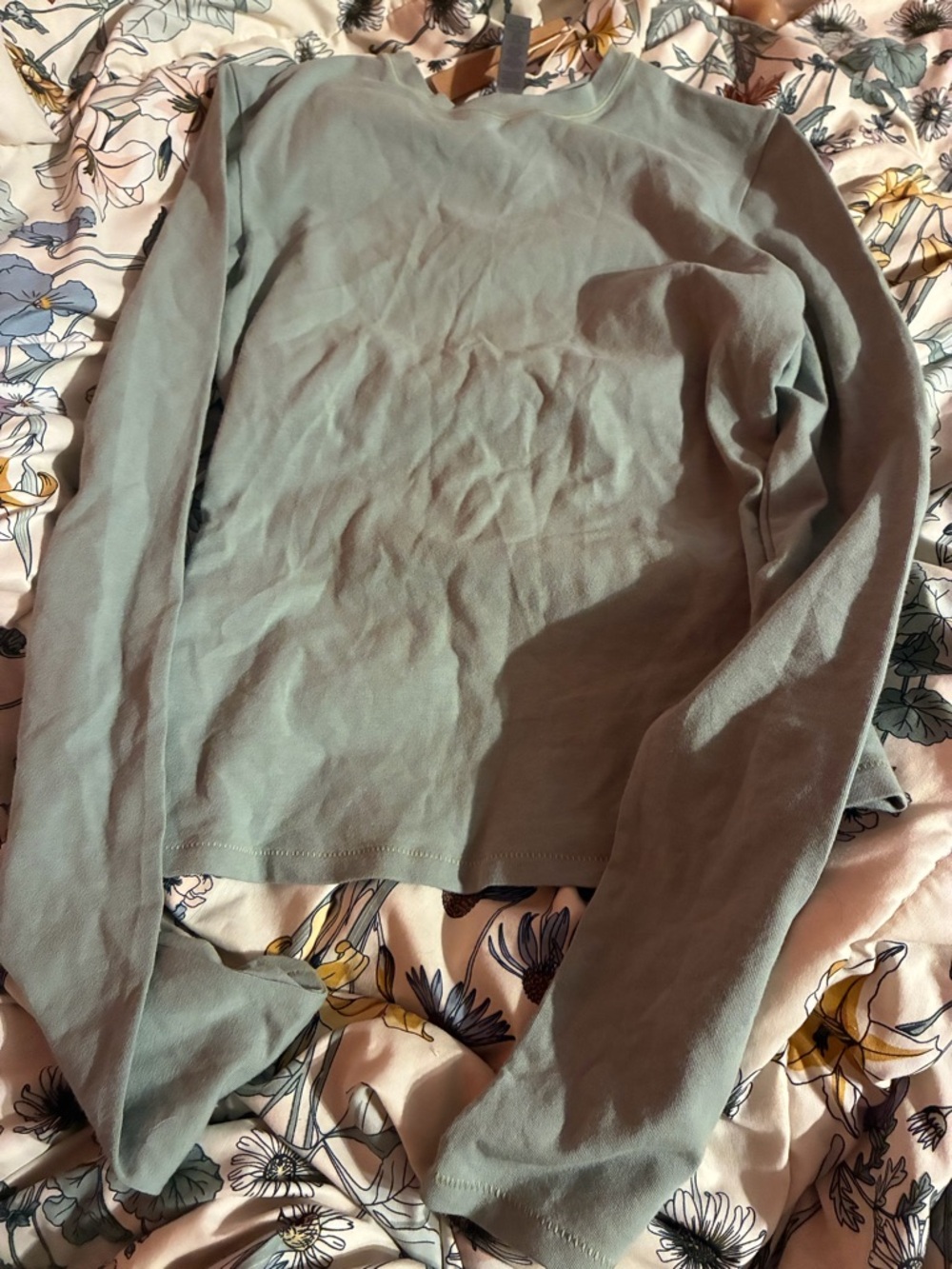 SKIMS Cotton Jersey Long Sleeve T-Shirt in Mineral